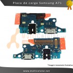 Placa Conector Carga Microfone P2 Samsung Galaxy A71 A715 MCANIC